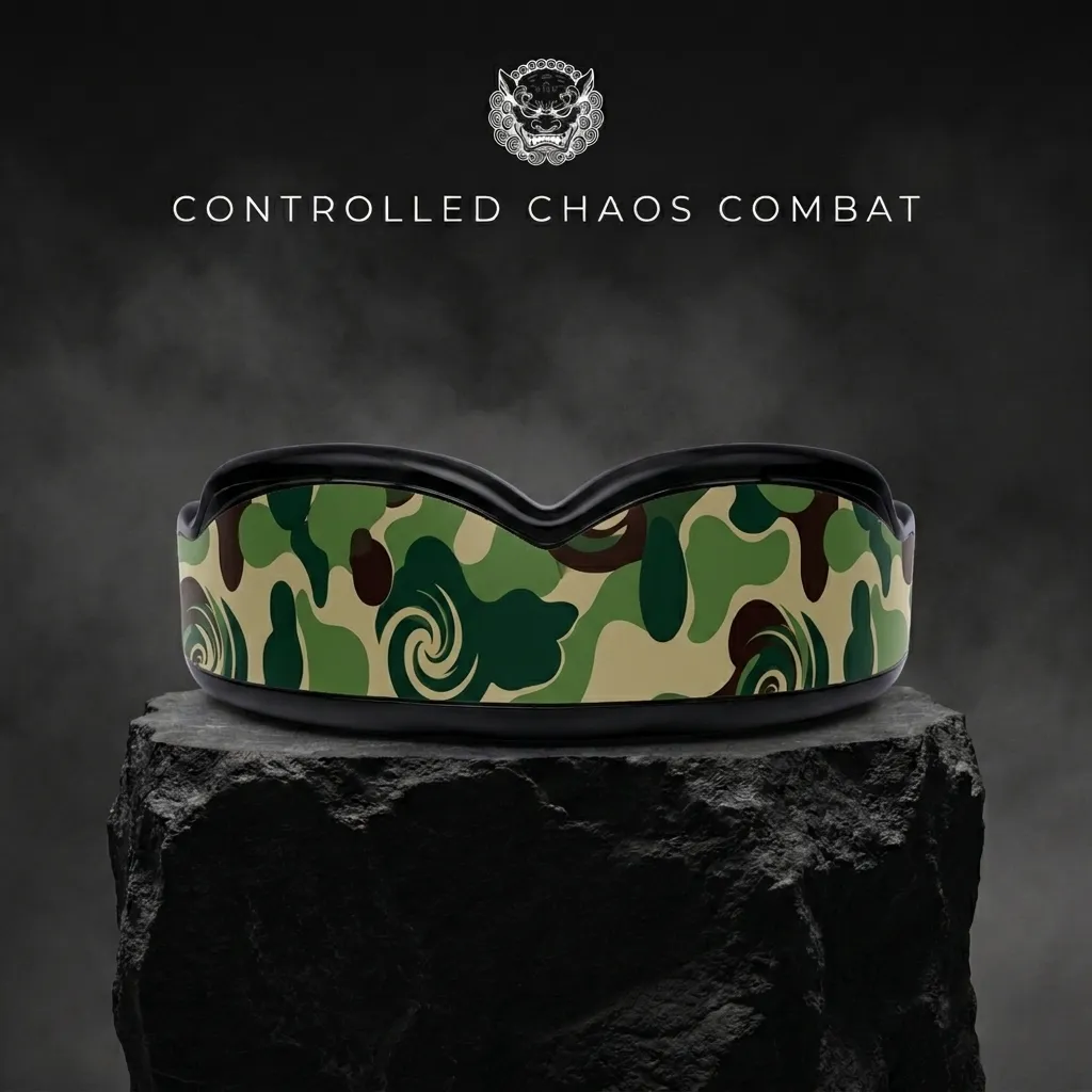 EasyFit mouthguard with green camouflage artwork