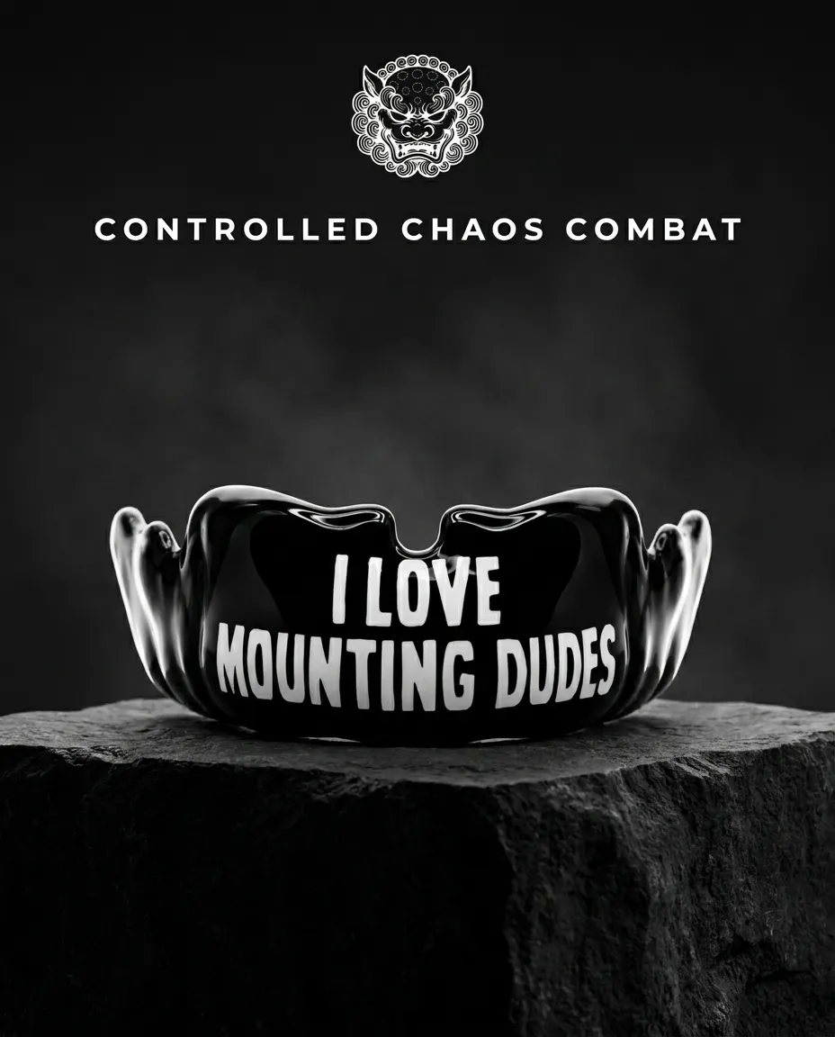 Black Grapple Guard with I LOVE MOUNTING DUDES lettering